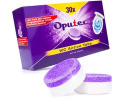 Oputec 30x WC Active Tabs – toiletreiniger tabletten – kalk & urinsteen verwijderaar