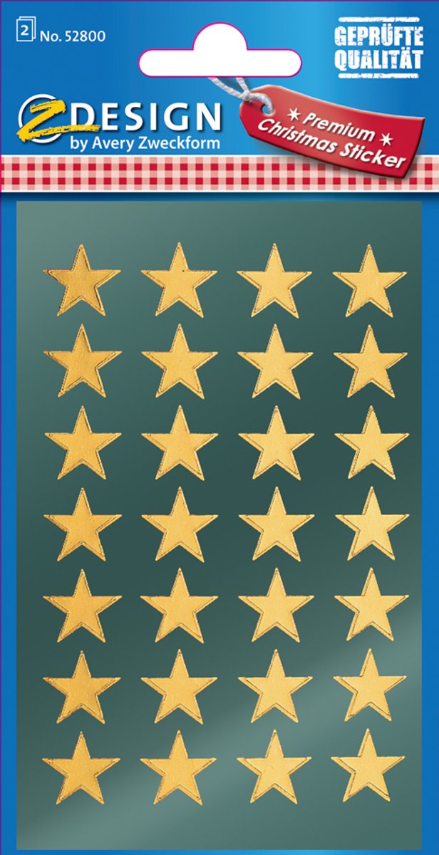 Avery design kerststerren-stickers goud