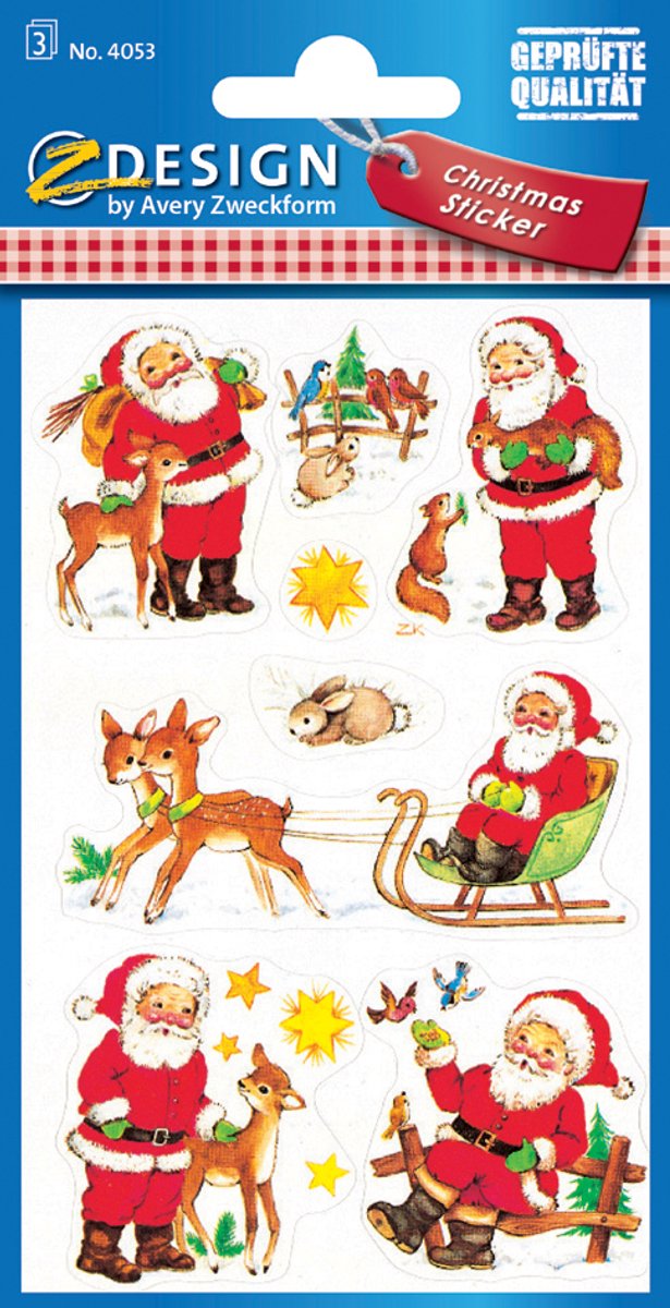 Avery Meervoetzinsstickers 'Kerstbomen'