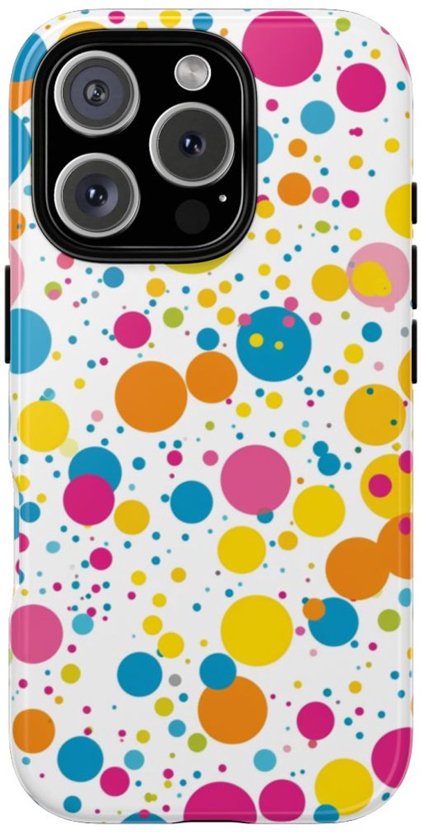 Vrolijk Gekleurde Stippen – Telefoonhoesje Geschikt voor iPhone 16 Pro