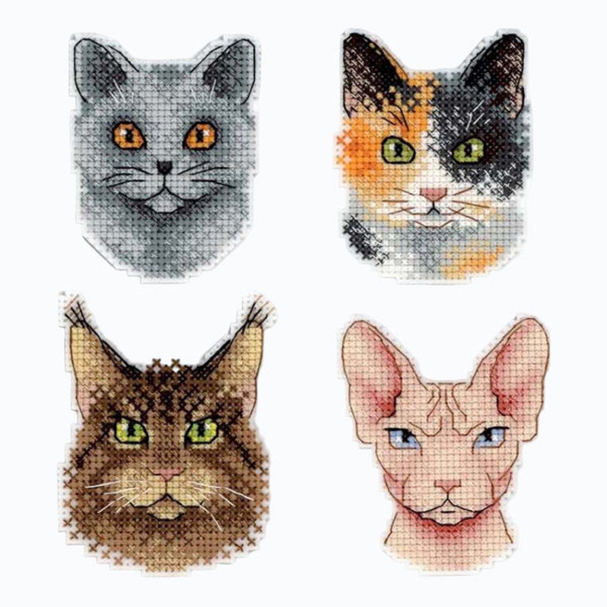 Kruissteek Borduurpakket Magneten - Who Said Meow? (MP Studia)