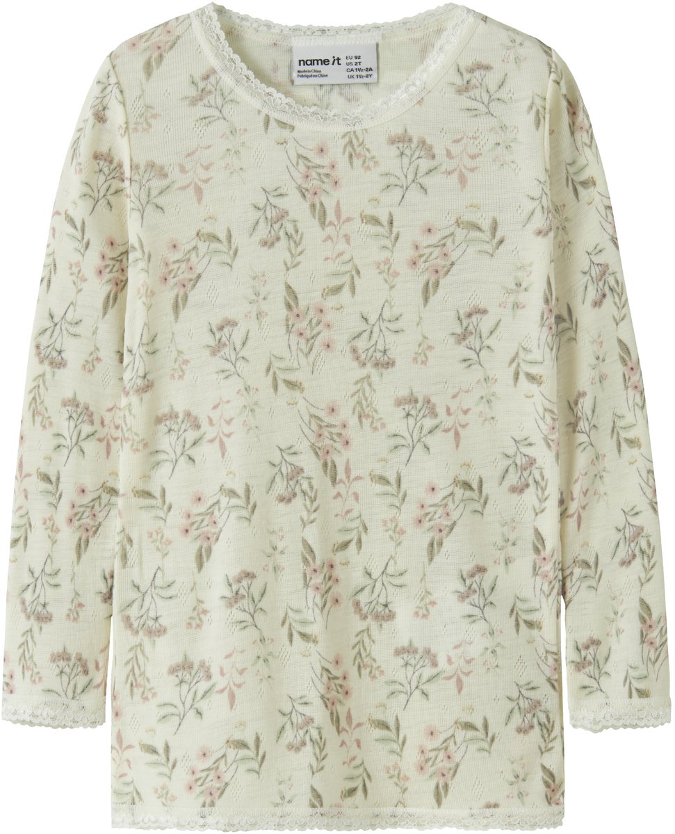 NAME IT - NMFWANG WOOL NEEDLE LS TOP NOOS - Meisjes - Lange mouwen shirts