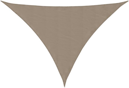 VDXL Zonnescherm driehoekig 3x4x4 m oxford stof taupe