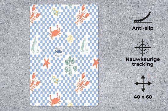 Sous-main 40x60 cm - Tapis de souris Mer - Ambiance - Voilier - Blauw - Sous-main XL - Protège-sous-main - Tapis de souris Ordinateur