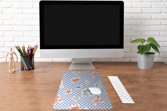 Sous-main 40x60 cm - Tapis de souris Mer - Ambiance - Voilier - Blauw - Sous-main XL - Protège-sous-main - Tapis de souris Ordinateur