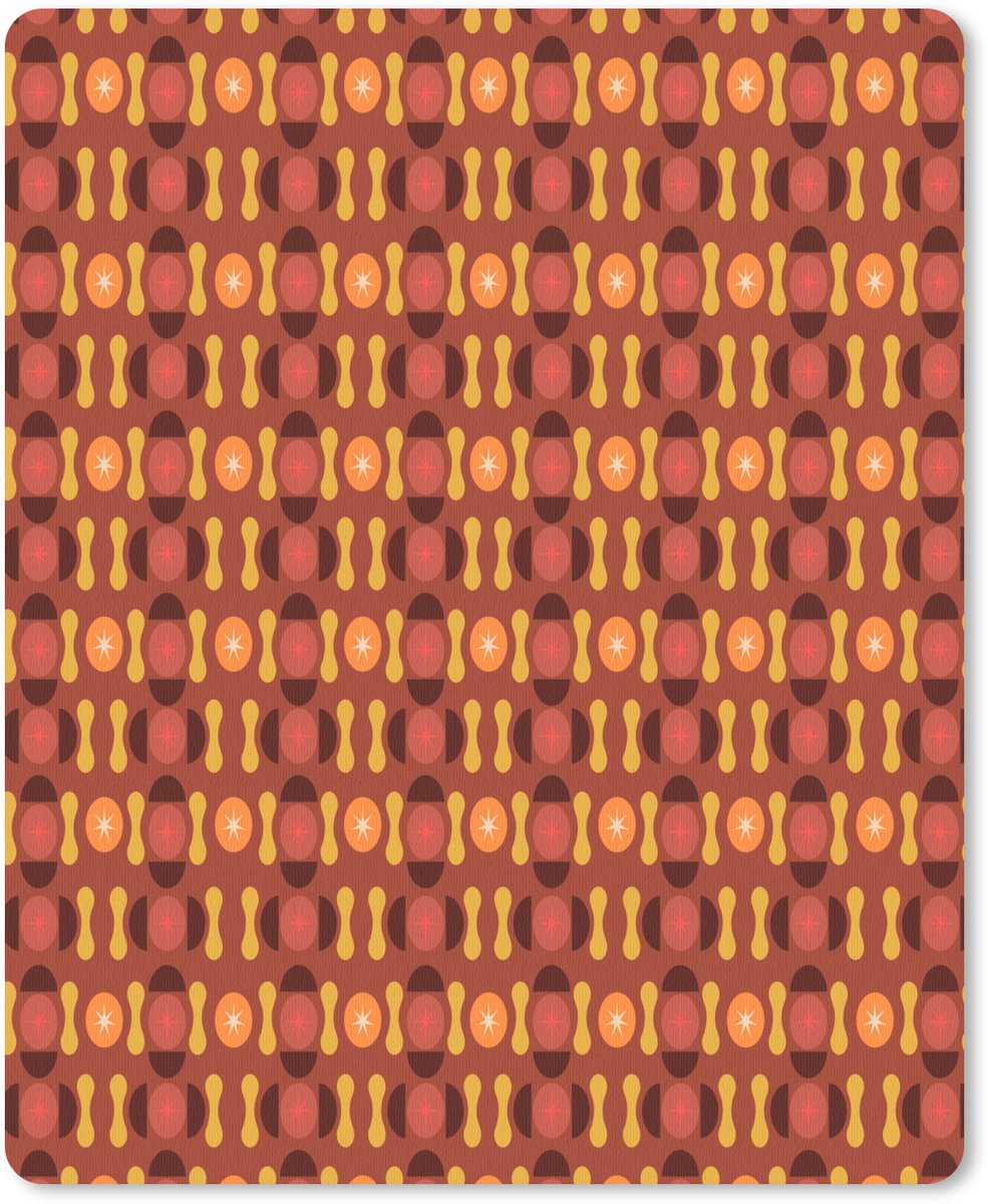 Muismat 19x23 cm - Mousepad Retro - Disco - Hippie - Muismatten