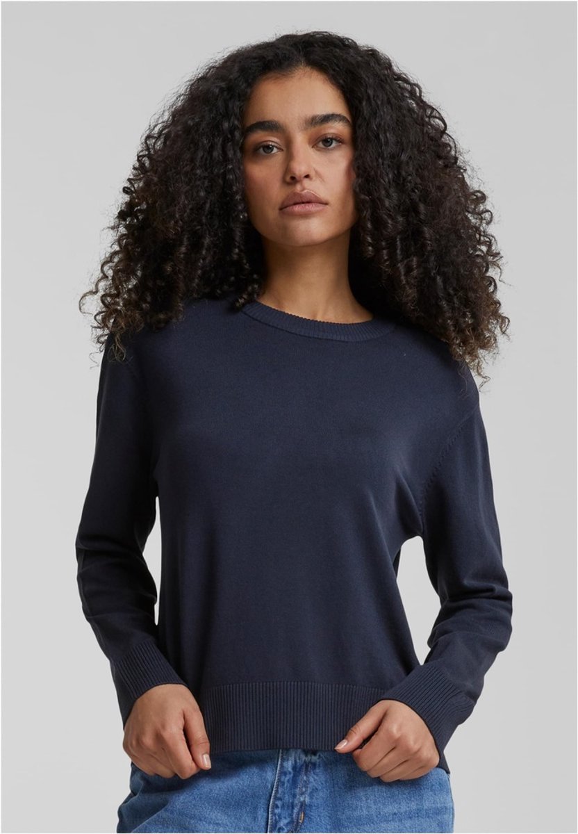 Urban Classics Knitted Roundneck Sweater/trui XS Donkerblauw