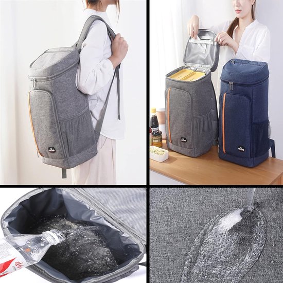 Koelrugzak, thermische rugzak, picknicktas, groot, geïsoleerd, coole tas voor mannen en vrouwen, voor picknick, wandelen, kamperen, vissen of werken van KOEL — afbeelding 5