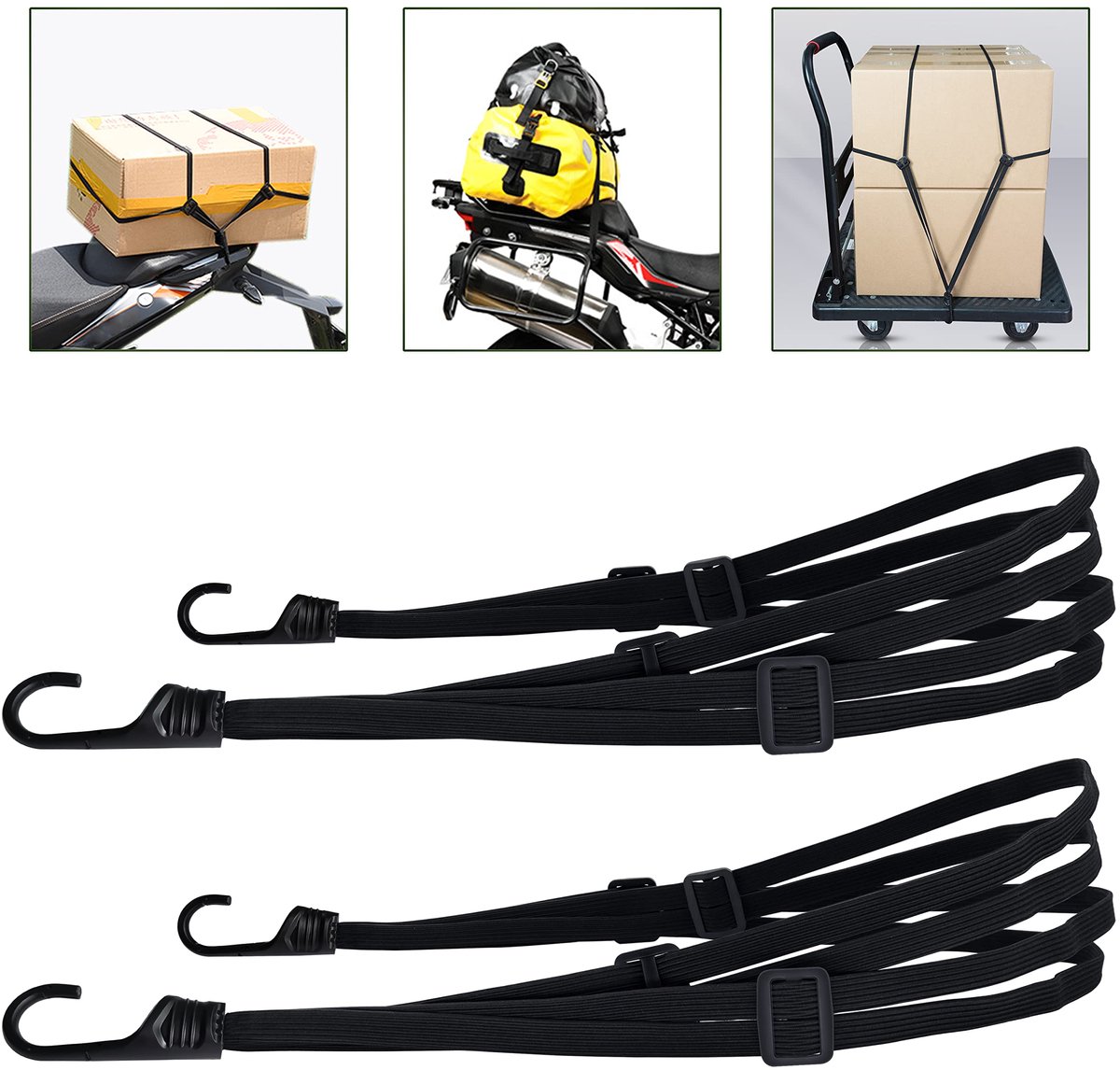 Bagagespanner - Expander met Haken - Voor Transport - 2 stuks