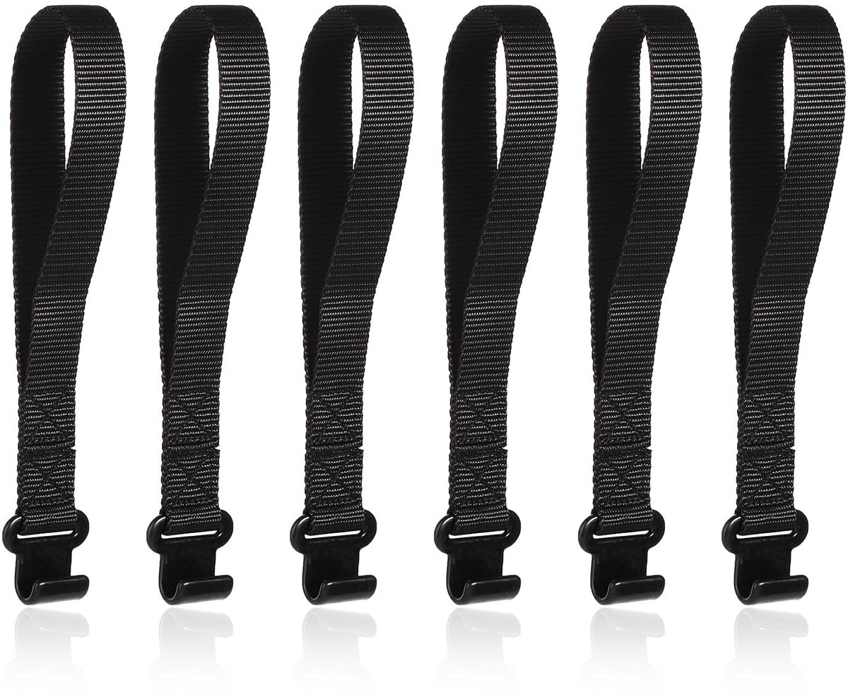 6 stuks Dakspanbanden - Met spanhaken voor autodeurframe - Voor autodakbagage en dakdragers - Universeel