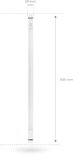 Philips LED TL-buis van 600 mm lengte en 28 mm breedte, met dimmensies aangegeven.