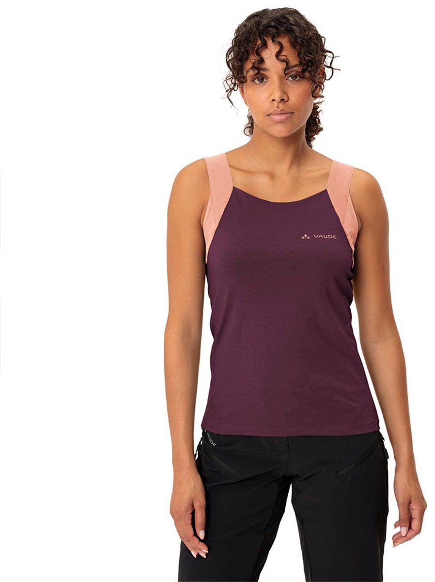 Vaude Bike Altissimi Mouwloos T-shirt Vrouw Cassis Uni