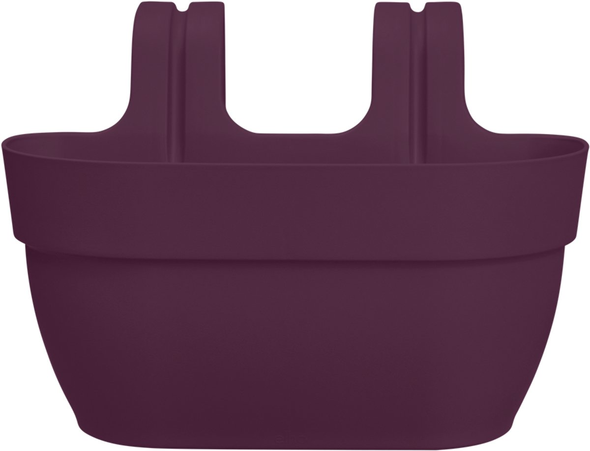 Elho Vibia Campana Easy Hanger M 36 - Balkonbak met Ophanghaken - 100% Gerecycled Plastic - Ø 36.0 x H 26.5 cm - Esdoorn paars