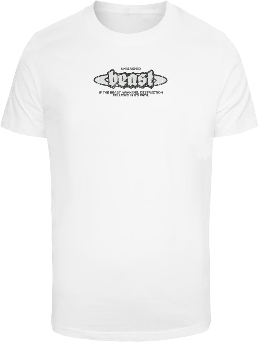 Mister Tee T-shirt Unleashed Beast met opdruk Wit