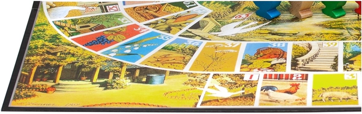 Tactic Selecta Reuze Ganzenbord - Bordspel - 52x68 cm - 6 grote houten ganzen - 2 dobbelstenen - Klassiek familiespel - 2-6 spelers - Vanaf 5 jaar — afbeelding 10