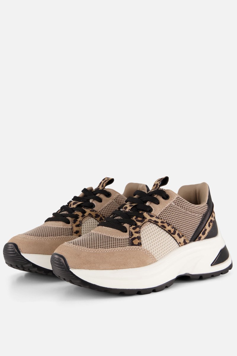 Cellini Leopard Sneakers beige Textiel - Maat 37