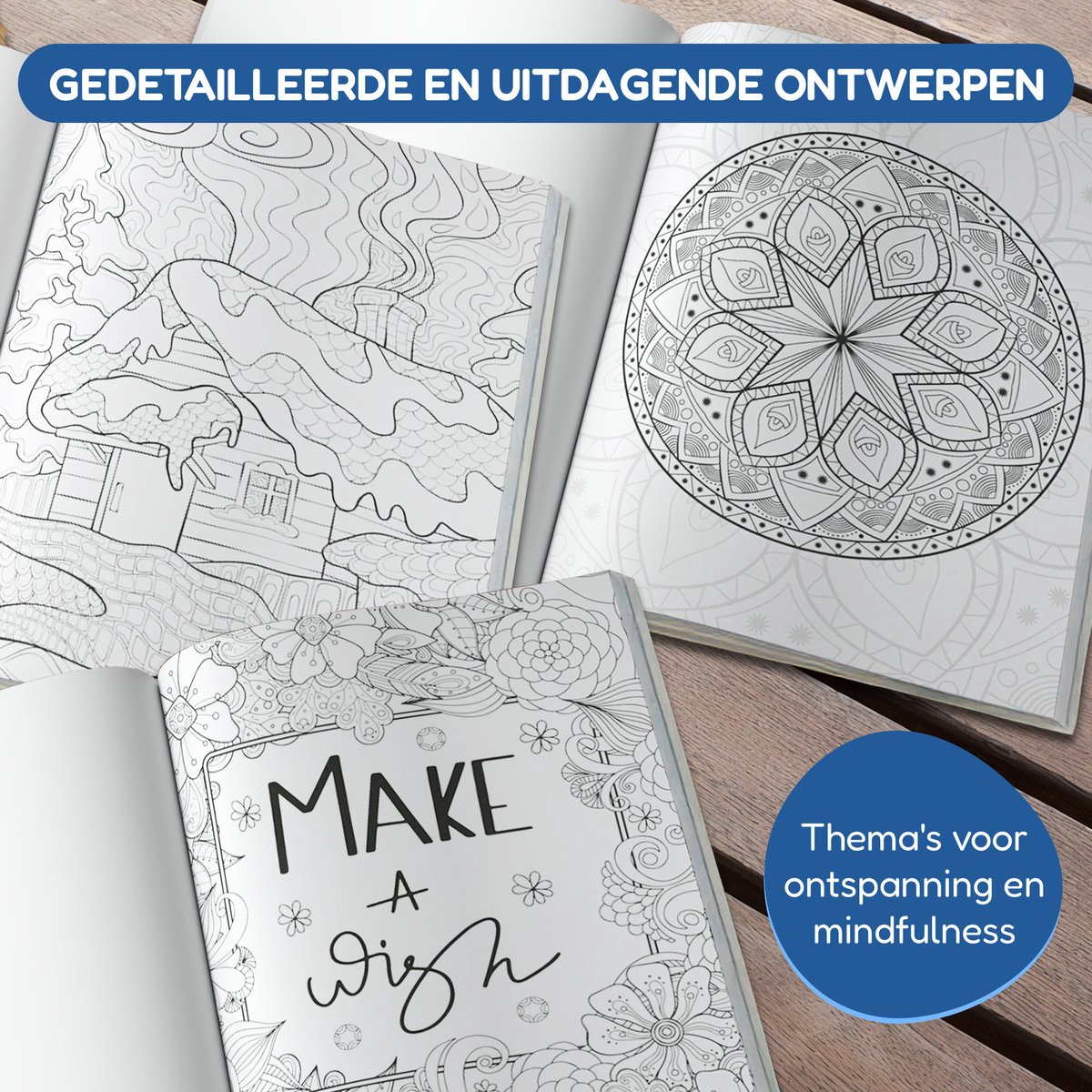 Kleurboek voor Volwassenen 3-in-1 Bundel - Mandala, Sayings, Doodling - Mandala Kleurboek Volwassenen - Kleuren voor Volwassenen - Tekenen voor Volwassenen - Creatief Volwassenen - 48 Pagina's - 29,7 x 21 cm — afbeelding 7