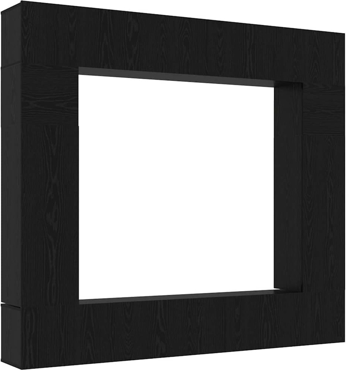 vidaXL - Tv-meubelset - Wandgemonteerd - 8 - pcs - Zwart - Eiken - Bewerkt - hout