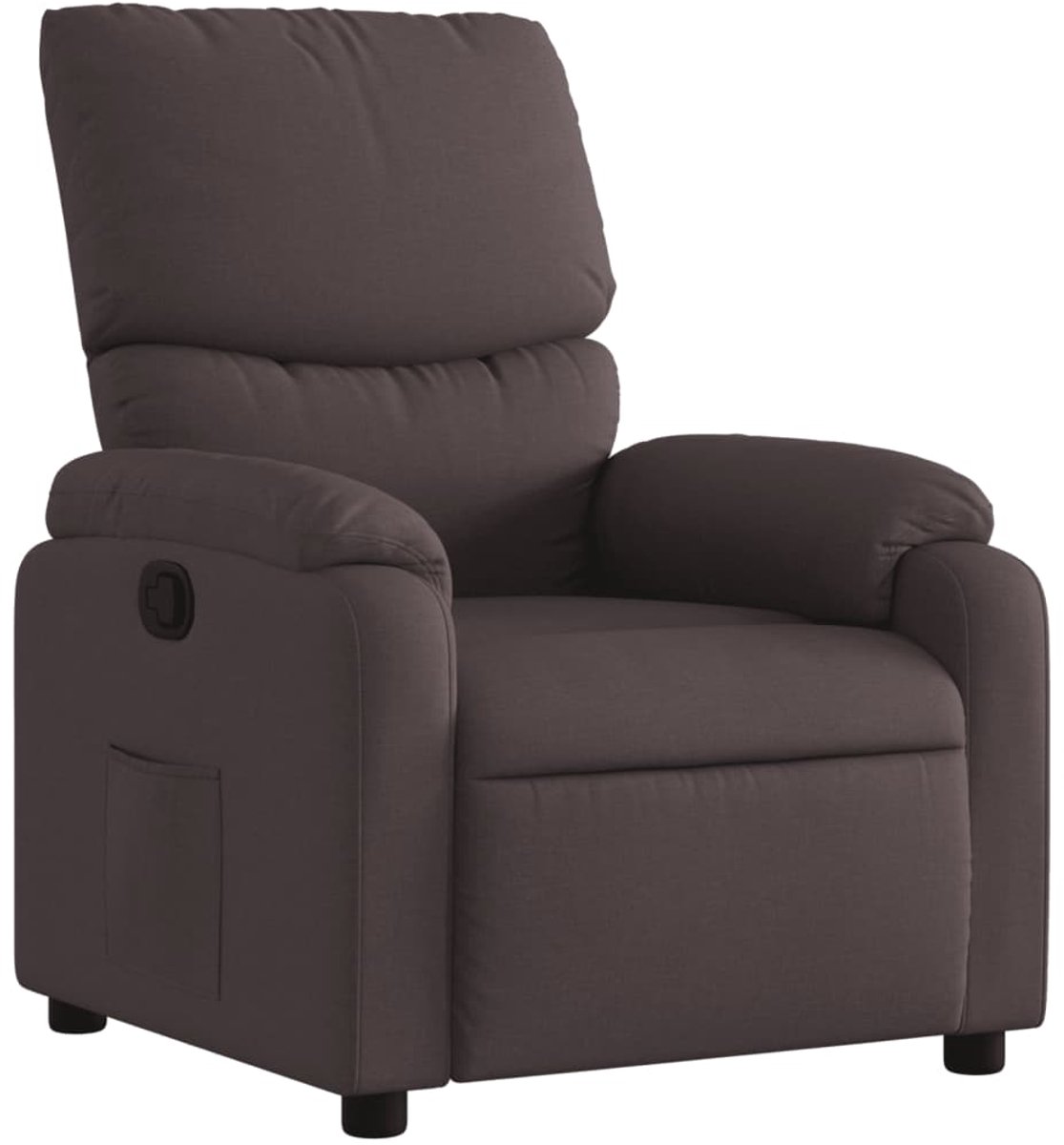 vidaXL Fauteuil - verstelbaar - stof - donkerbruin