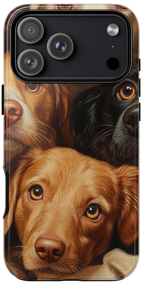 Realistisch Hondenkoppenpatroon – Telefoonhoesje Geschikt voor iPhone 17 Pro Max