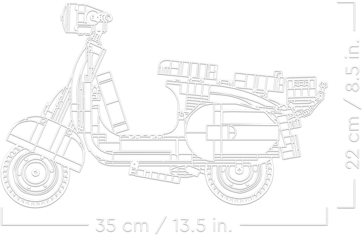 LEGO Vespa 125 Scooter bouwbare modelbouwset voor Volwassenen - 10298 — afbeelding 25