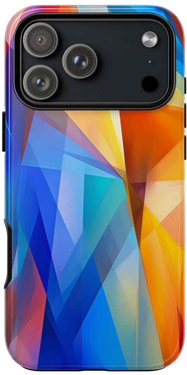 Levendig Geometrisch Abstract Ontwerp – Telefoonhoesje Geschikt voor iPhone 17 Pro Max