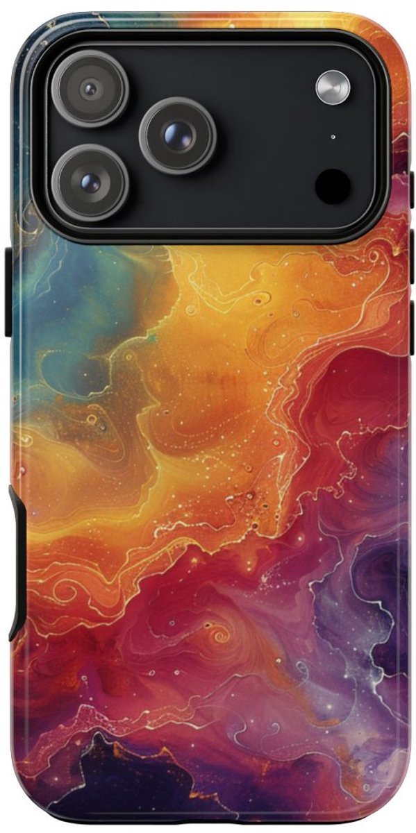 Kleurrijke Kosmische Nevel Abstract – Telefoonhoesje Geschikt voor iPhone 17 Pro Max