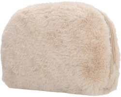 Beagles Barakaldo Toilettas - Pouch - Fur - Bont - Etui - Crème