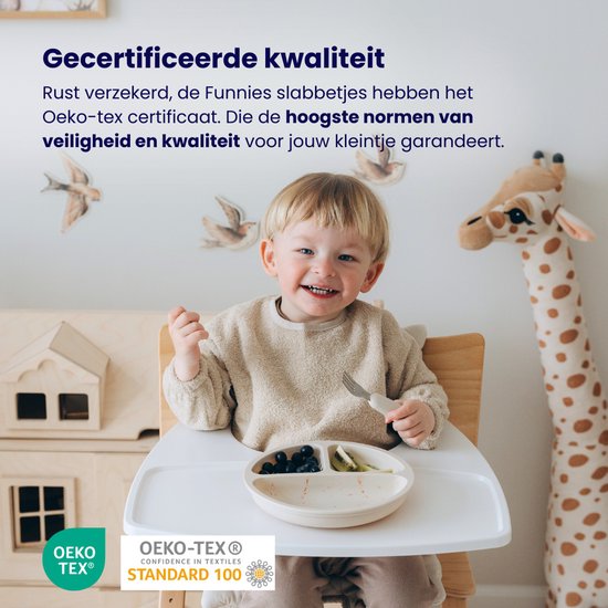 Funnies Slab met Mouwen 3-Pack - Roze Tinten - Set van 3 Stuks - Slab voor Kinderen - Slabbertjes Baby - Slabber van Funnies. — afbeelding 3