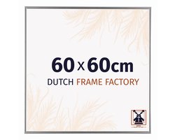 Fotolijst 60x60 cm - Kunststof - Zilver Hoogglans - Easy