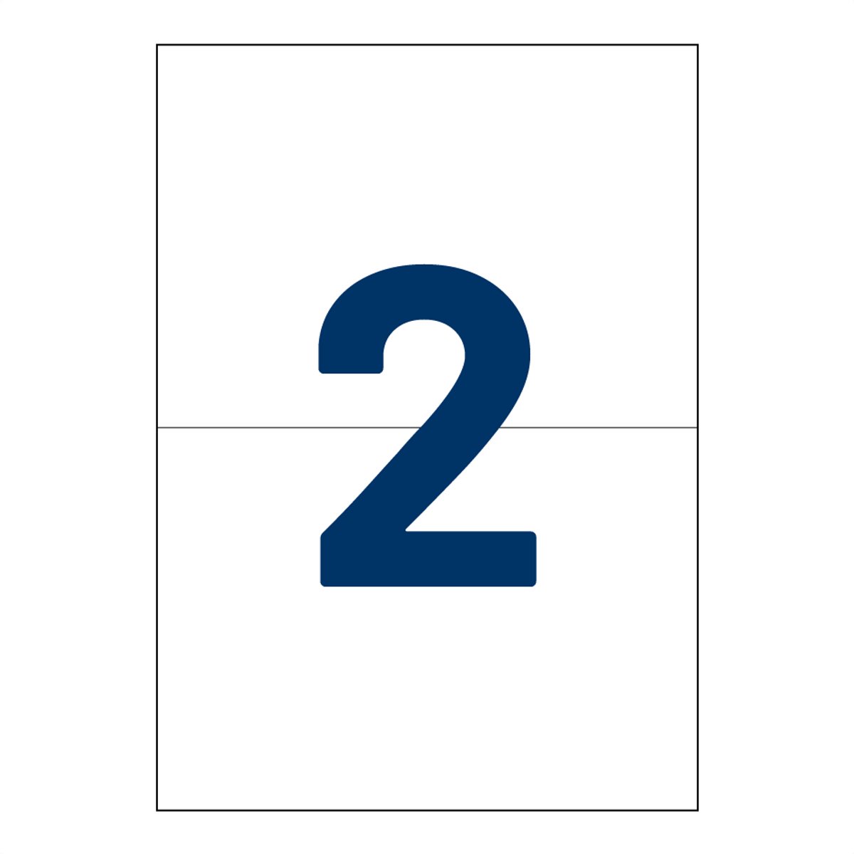 Zelfklevende etiketten op vel - A4 stickervel - 2 per vel - 200 vellen / 800 etiketten - 210 x 148,5 mm - zelfklevend