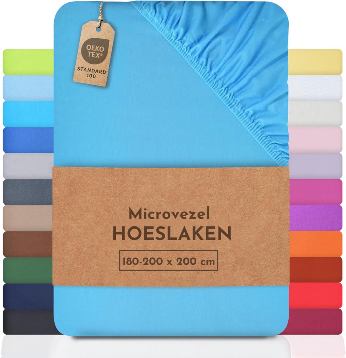 Matrasovertrek 180X200- Dekbedovertrek - Hoeslaken - Matrasbeschermer - Extra Zacht - Turkoois
