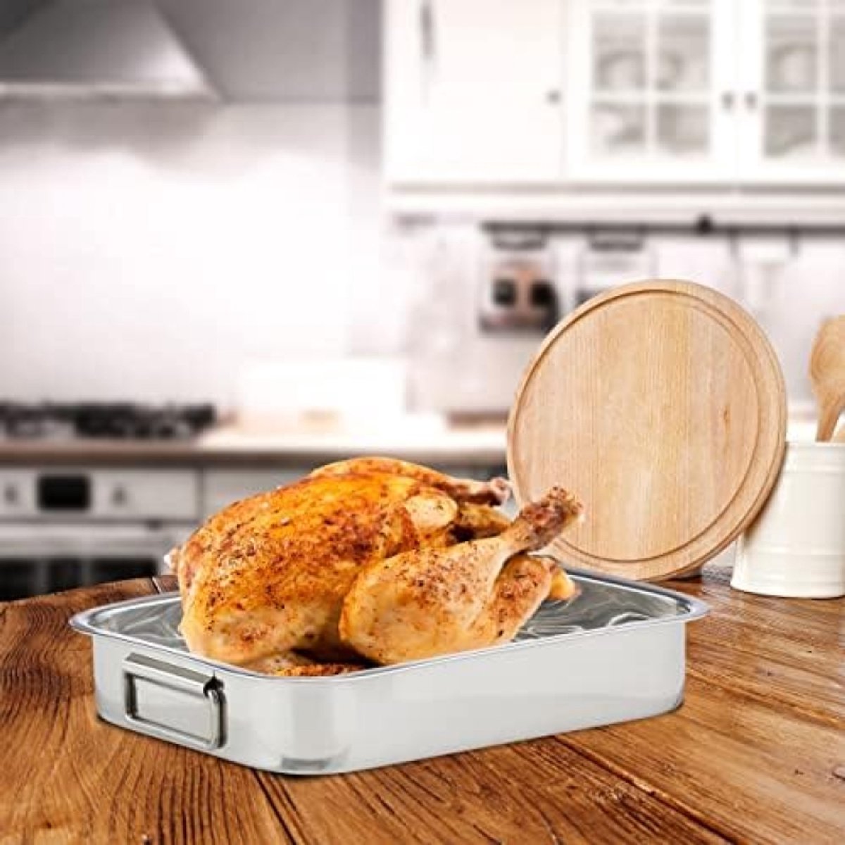 PromoHome Ovenschaal met Rooster - RVS Braadslede voor Grill en Oven