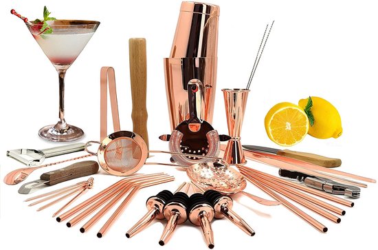 Topkapi Bar & Lounge Negroni Glazen Set 3-Delig - Met Dubbele Jigger - 355ml Heavy Tumbler
