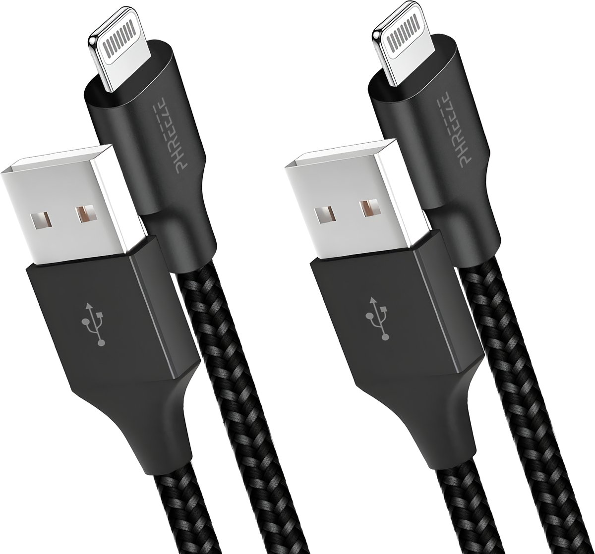 Usb Kabel geschikt voor iPhone 14 t/m 7 - 1m - Stevig nylon