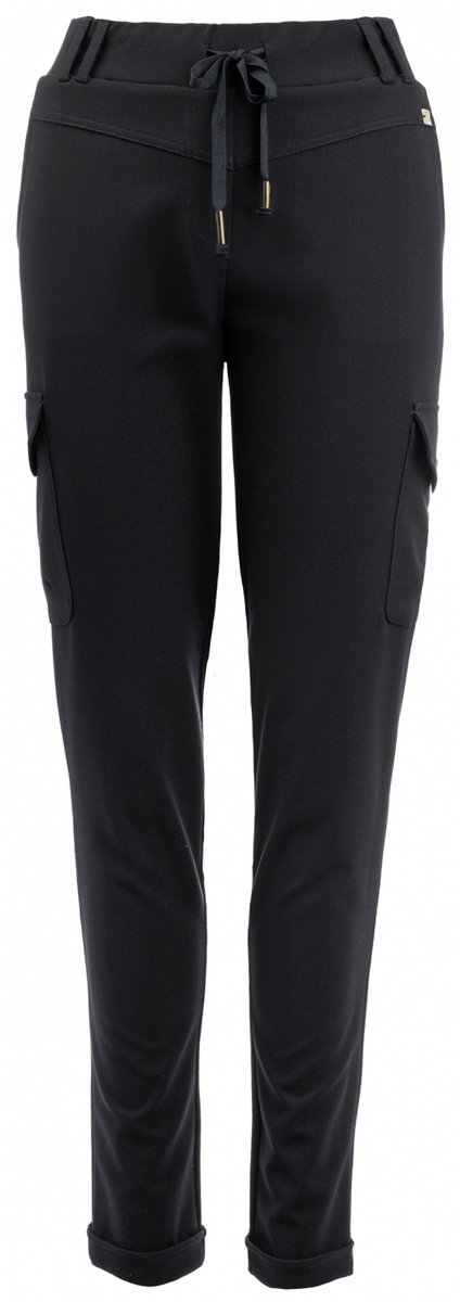 TQ Amsterdam Broek Karin Textured Travel 00tq004bl Black Dames Maat - S