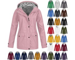 Regenjas Dames - Waterdicht en Ademend met Capuchon - Lichte Windbreaker voor Fiets en Trenchcoat