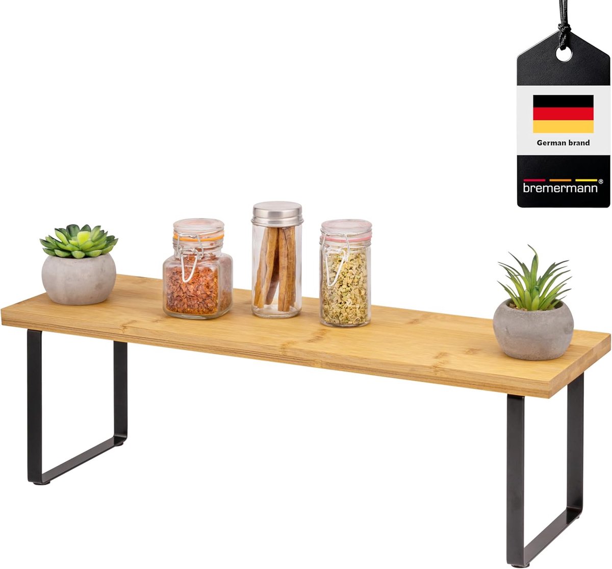Vrijstaand Bamboe Keukenrek voor Kruiden - 50 cm Breed