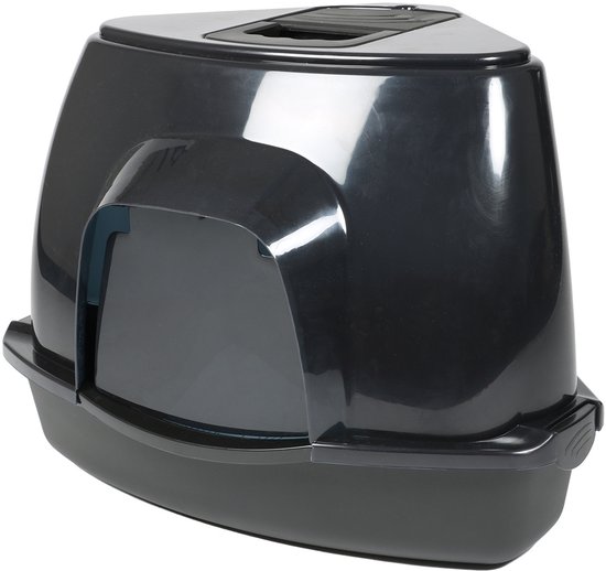 Ebi - Kattenbak - Kat - Cat House Prism 60 M - 38x56x40cm Zwart - 1st