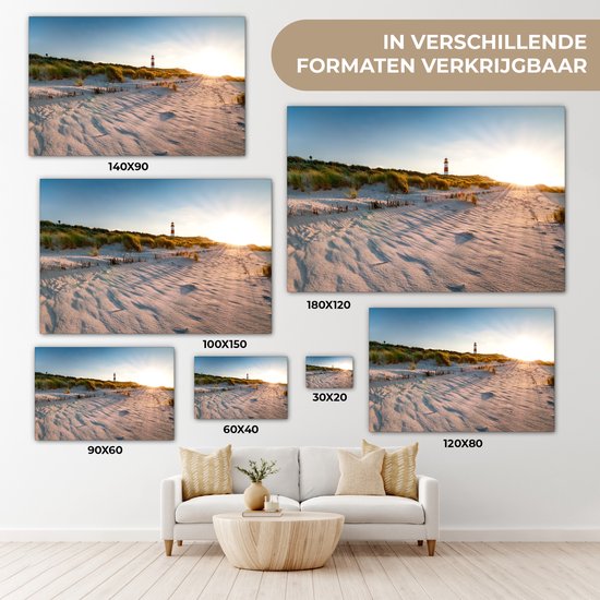 Tableau sur toile - Phare de plage et de mer 30x20 - Accessoires de décoration de chambre - Tableaux de plage salon - Décoration murale Dunes chambre - Décoration murale cuisine - Toile murale intérieur - Décoration maison - Accessoires de maison