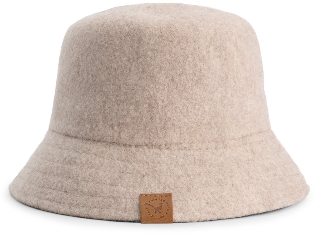 MGO Mignon Dames - Bucket Hat - Wolmix - Zand
