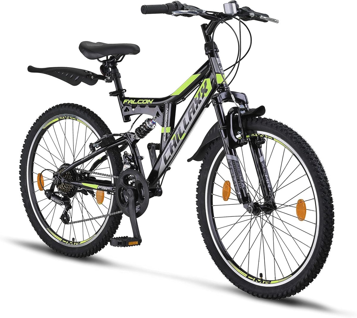 Premium Mountainbike voor Jongens en Meisjes, 21 Versnellingen, Volledige Vering, Schijfrem en Verschillende Maatopties