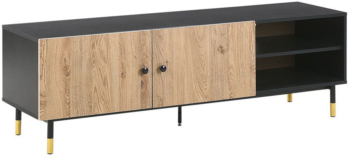 Beliani ABILEN - TV-meubel - Zwart - Vezelplaat