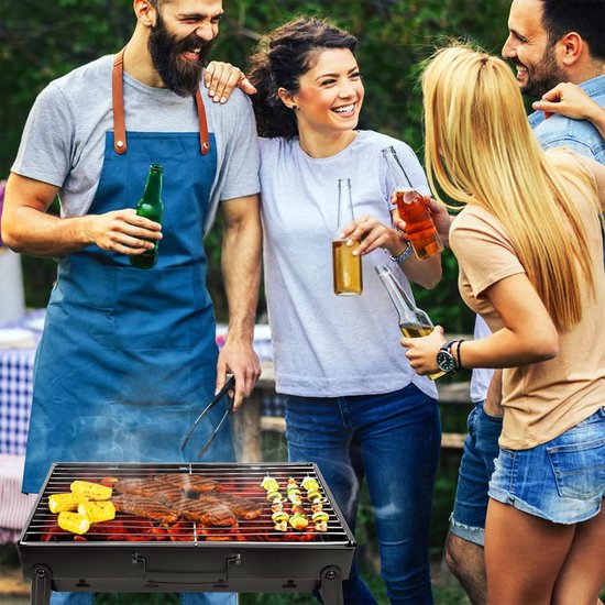 Opvouwbare tafel bbq - Smokerbarbecues - Tafelbarbecue houtskool - Smoker mini barbecue - Houtskoolbarbecues - Camping barbecues - BBQ Grill - Barbeque - Tafelbarbecues - Grilloppervlak (L x B) 44.5 x 31.5cm van Merkloos — afbeelding 5