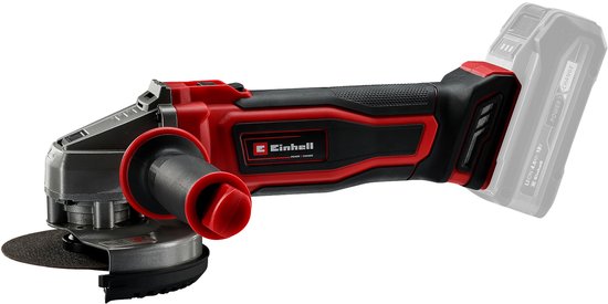 Einhell Accu Haakse Slijper TE-AG 18/125-2 Li Solo - Power X-Change - 18 V/Li-ion - Ø125 mm - 8.500 t/min - Max. Snijdiepte: 33 mm - Excl. Accu en Lader