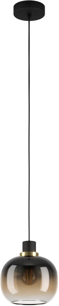 EGLO Oilella Hanglamp - E27 - 19 cm - Zwart/Geelkoper