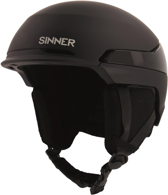 SINNER ZERMATT Unisex Skihelm - MATTE Zwart - Maat S, 51-54 cm