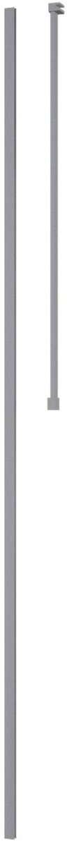 Saqu Modulo montageset 2.0 met wandprofiel en stabilisatiesteun voor Modulo glaswand gunmetal