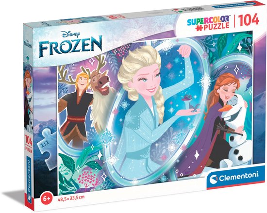 Clementoni - Frozen - Kinderpuzzel - 48.5 x 33.5 cm - 104 Stukjes - Vanaf 6 jaar