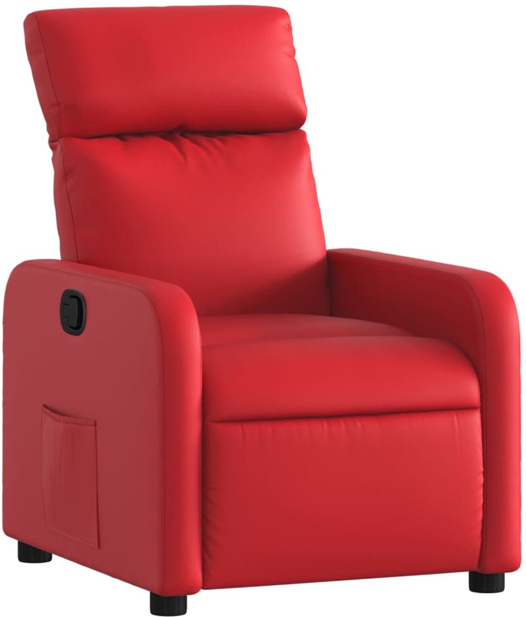 vidaXL Fauteuil - verstelbaar - kunstleer - rood